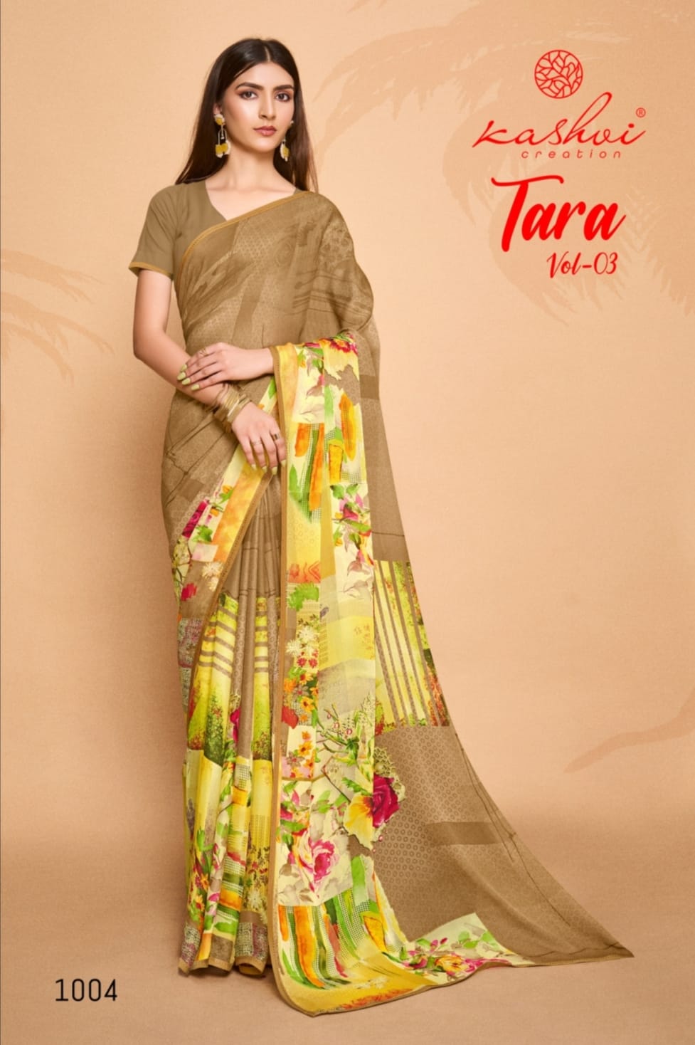 Tara Vol 03 By Kashvi Weightless Printed Sarees Wholesale Price In Surat